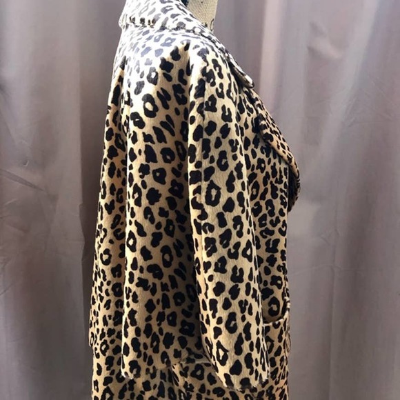 Apt 9 Retro Jacket Windbreaker 60's Style XL Leopard Print Fall Spring New Tags - Picture 4 of 10